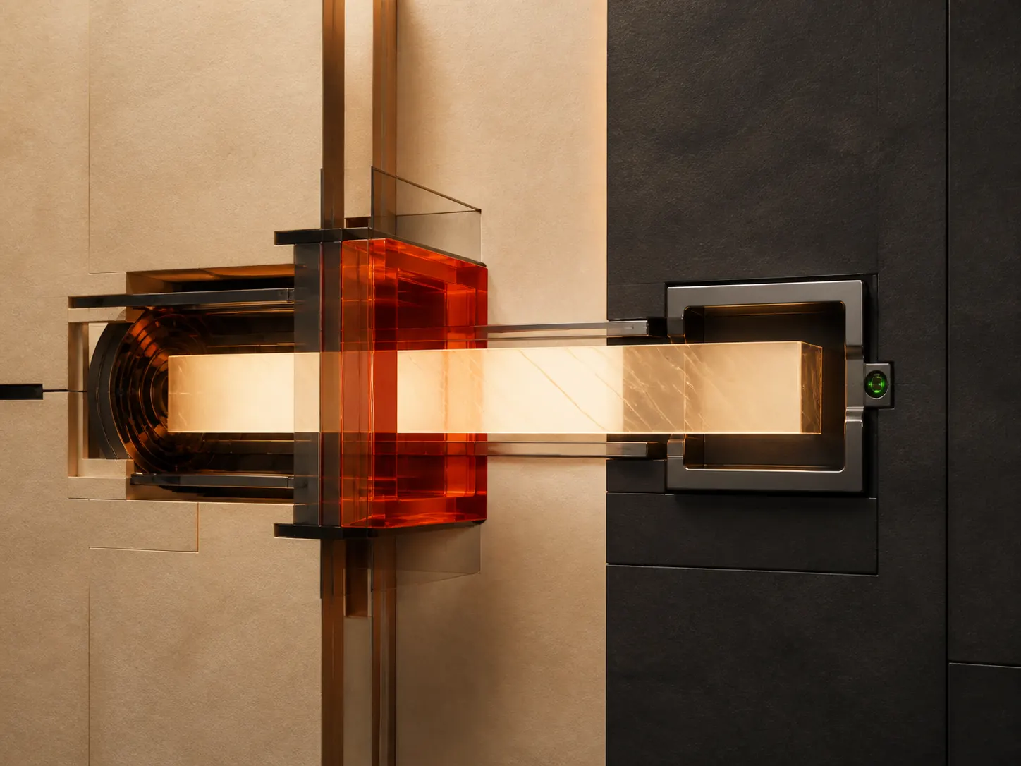 A native artifact passing through a controlled embedded delivery portal